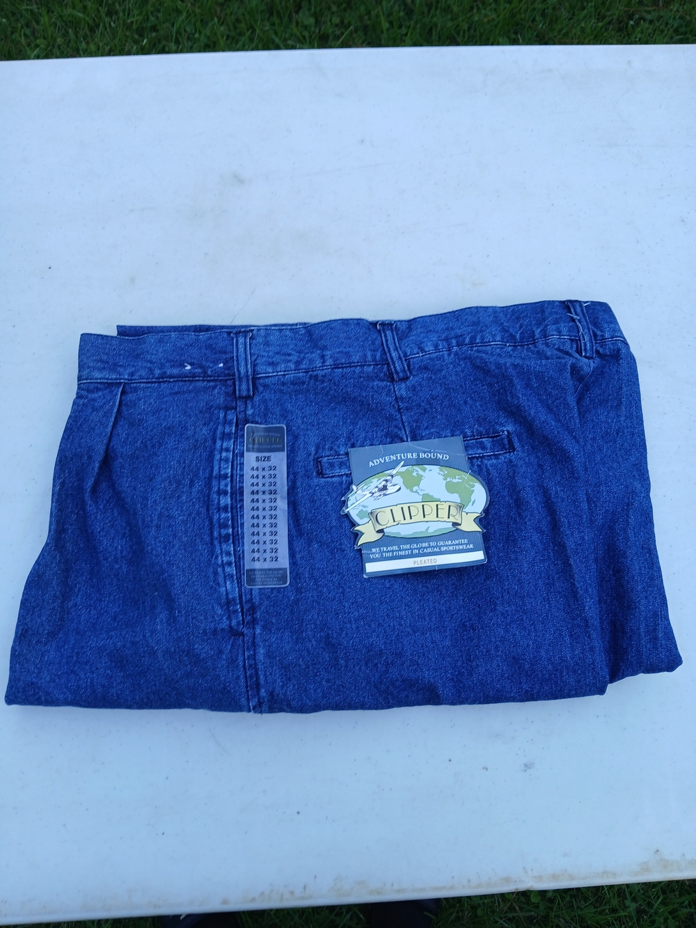 Relaxed Fit Men's Jeans in Deep Blue Denim